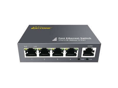 百兆PoE 5電口（OPT-104P）