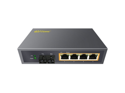 百兆PoE 1光4電（OPT-105P系列）